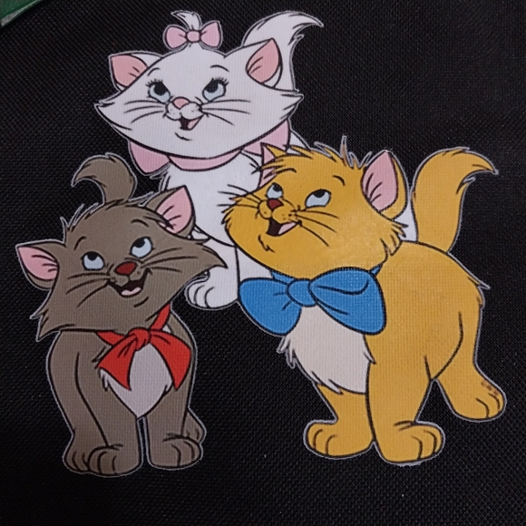 Aristocats backpack Disney green cats - Picture 3 of 4